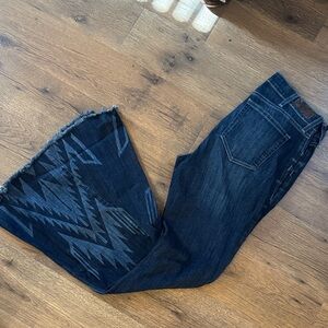 Ariat High Rise Flare Jeans in Dark Blue
